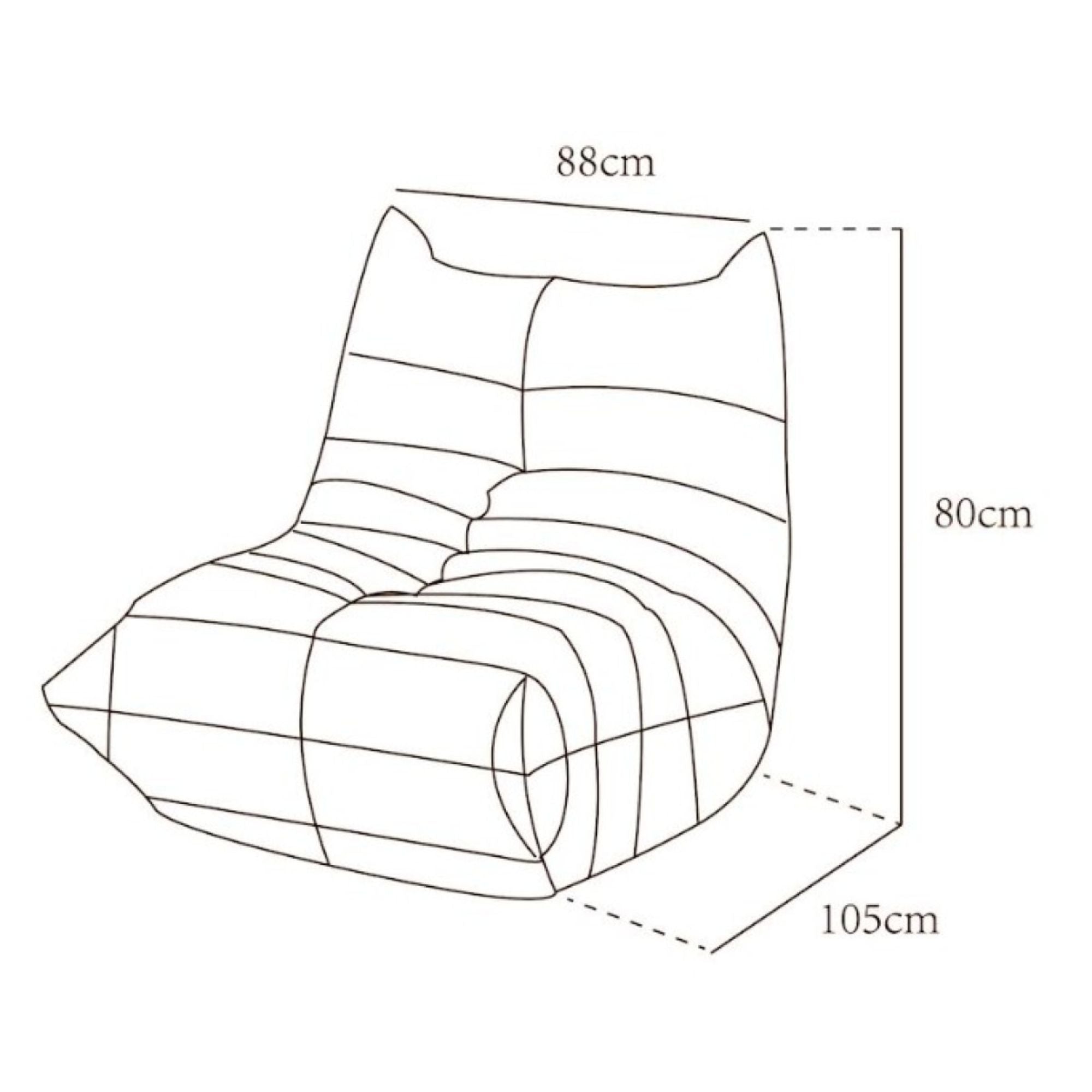 Armless Chair in Taupe 40712