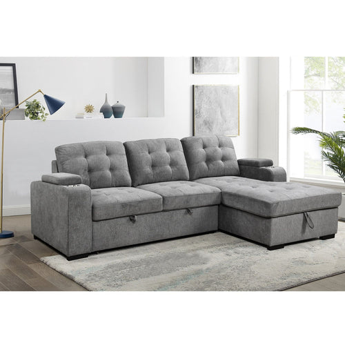 Knox Sectional Sleeper in Grey | CastleUp Experience Centre
