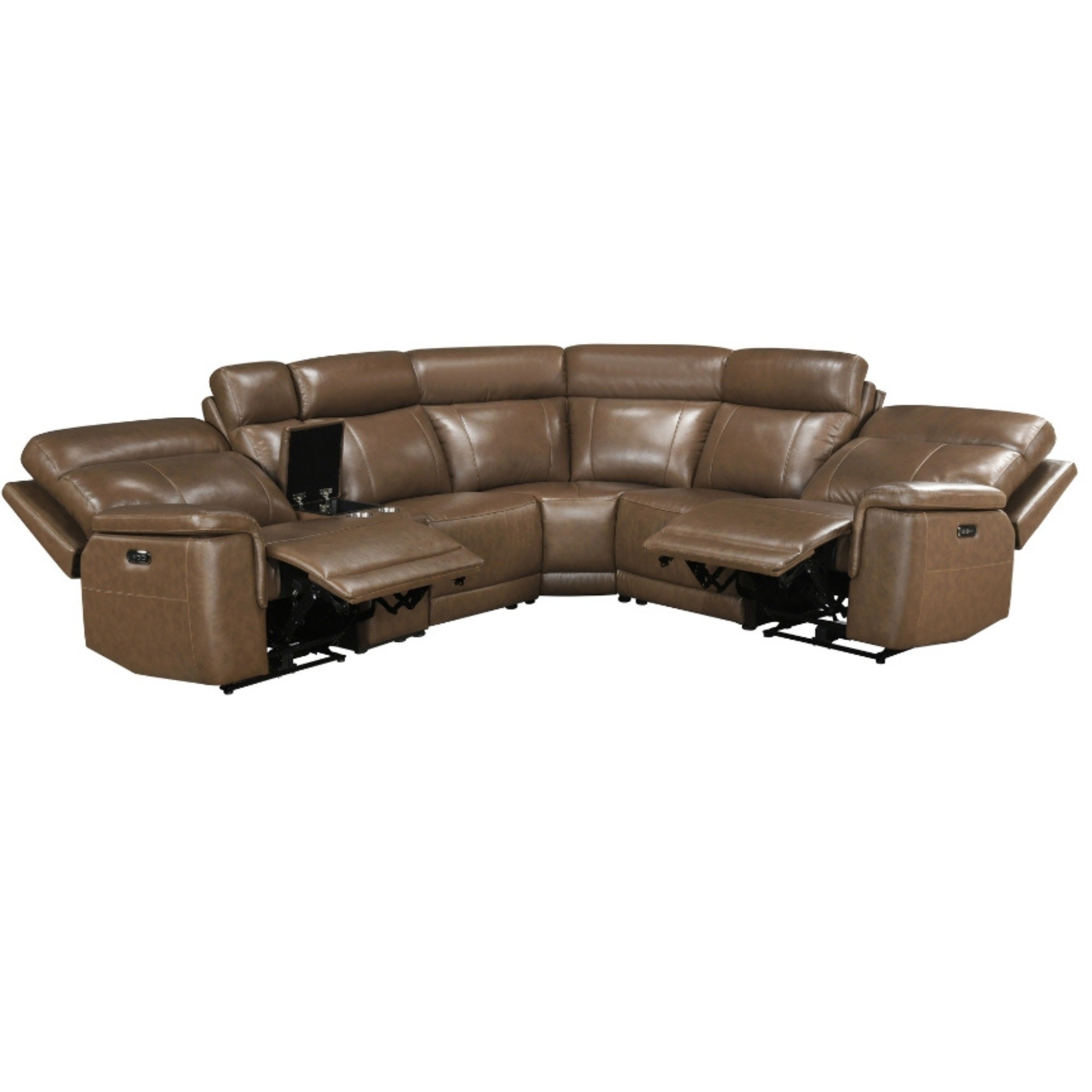 Celestia 6-Piece Leather Modular Power Reclining Sectional