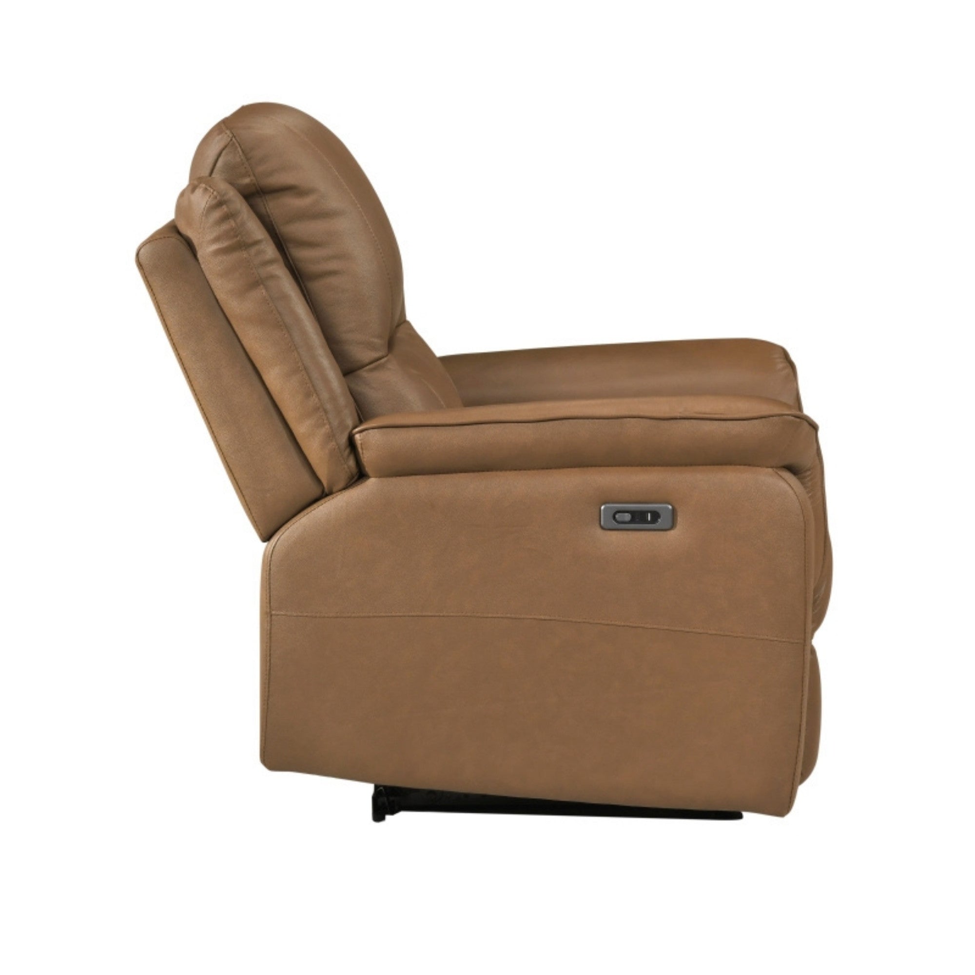Haven Collection Power Leather Reclining Chair in Brown