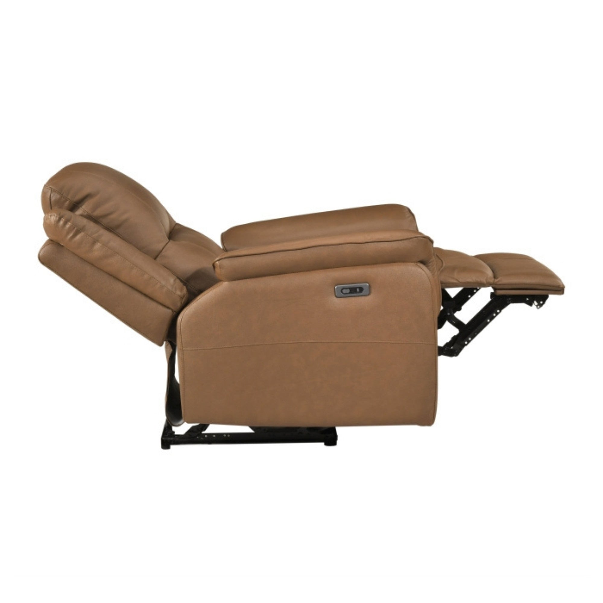 Haven Collection Power Leather Reclining Chair in Brown