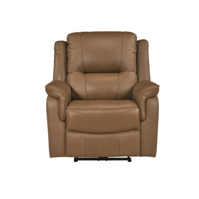 Haven Collection Power Leather Reclining Chair in Brown
