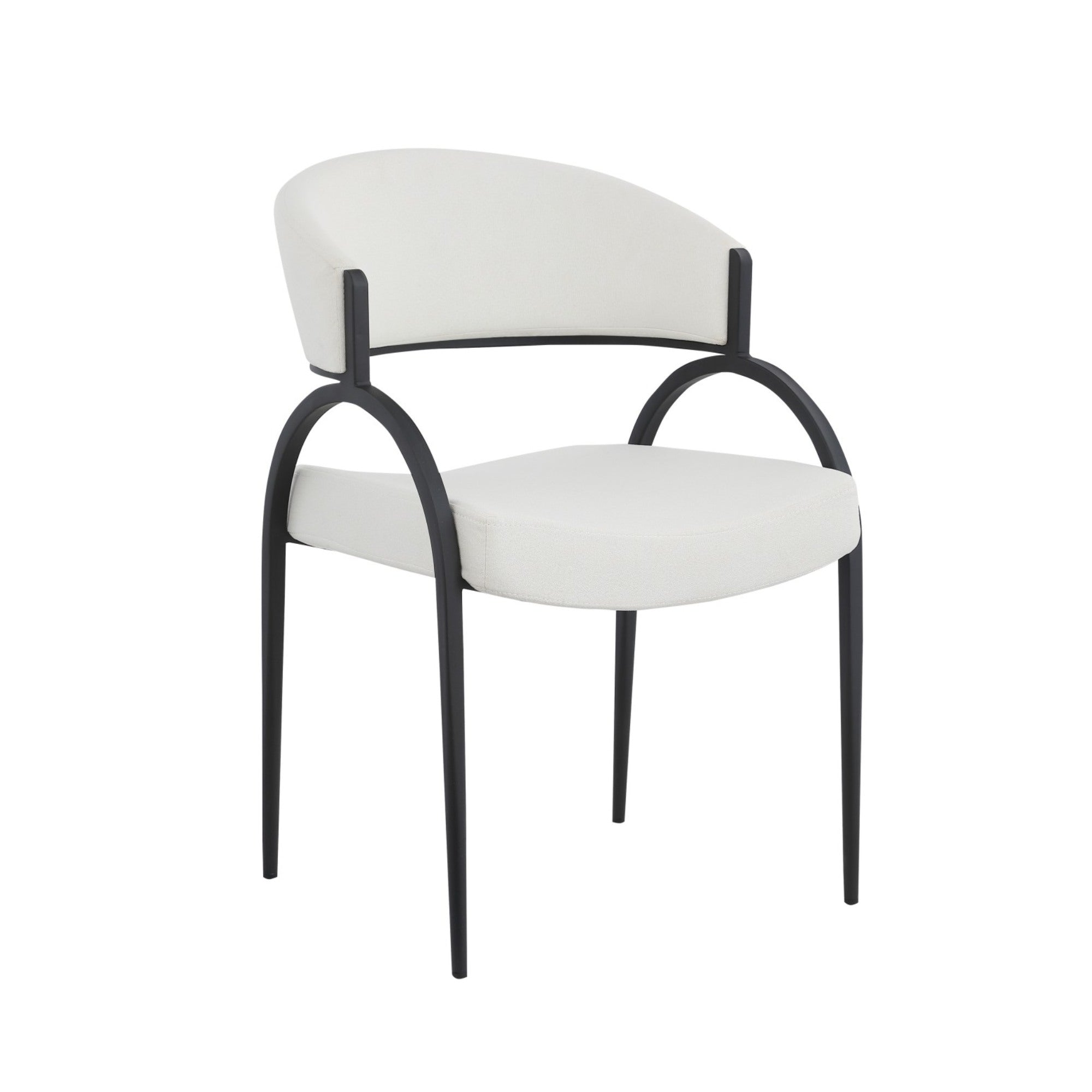 Chaise de salle à manger Caspian moderne du milieu du siècle, couleur sable (lot de 2)