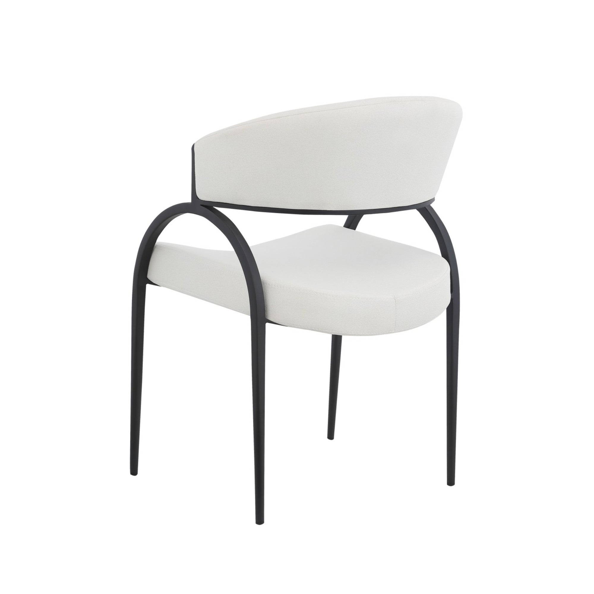 Chaise de salle à manger Caspian moderne du milieu du siècle, couleur sable (lot de 2)