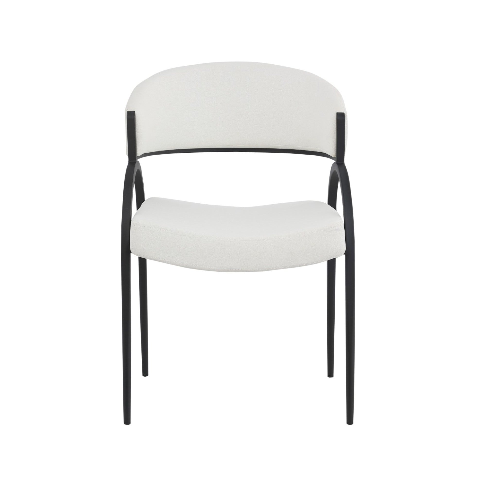Chaise de salle à manger Caspian moderne du milieu du siècle, couleur sable (lot de 2)