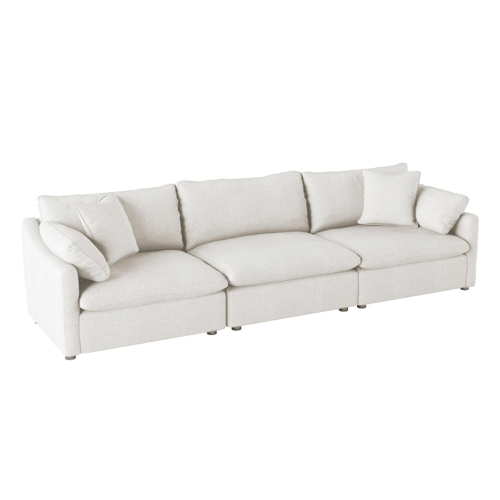 MAZ Howerton Collectional 3-seat sofa with modular design, beige upholstery, shown from an angled view with no background.