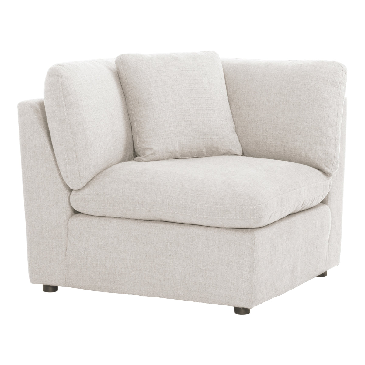 MAZ Howerton Collection 4-seat sectional sofa with beige corner wedge seat, shown from an angled view.