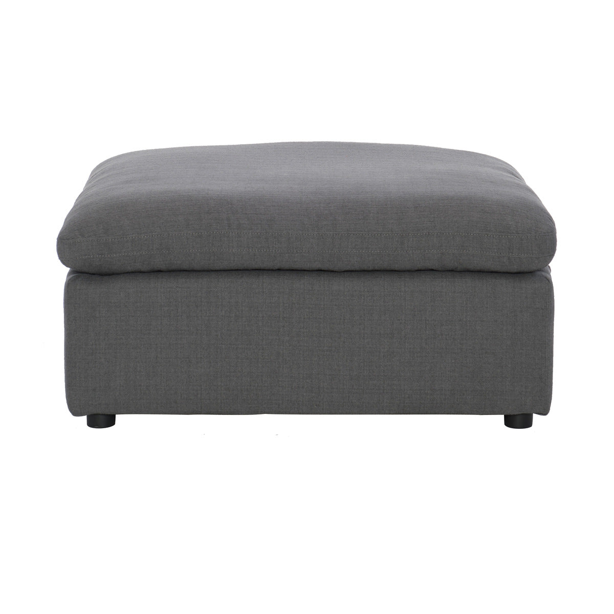 MAZ Howerton Collection 5-piece modular sectional sofa with Ottoman, gray fabric, contemporary design, and plush cushions.