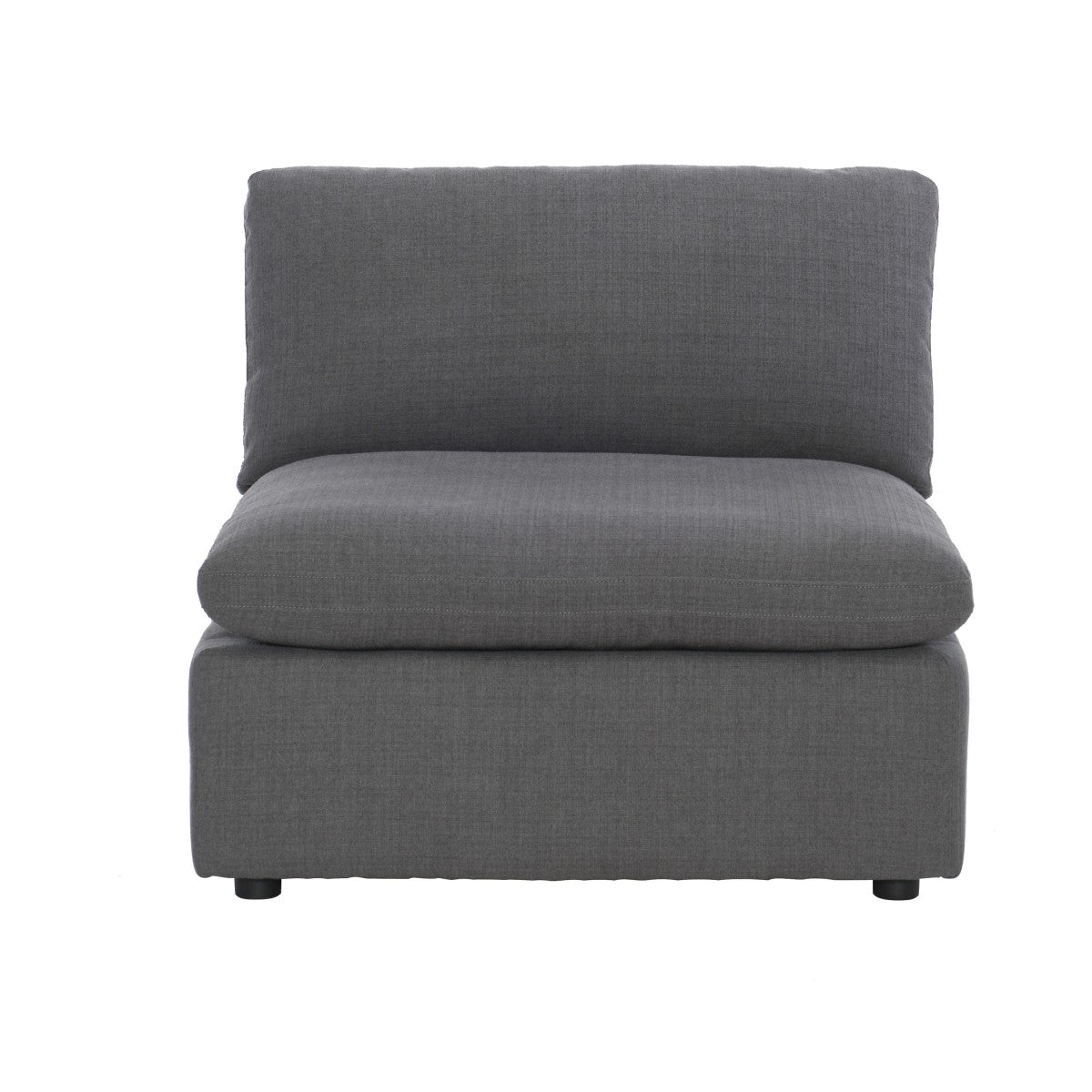 Gray MAZ Howerton Collection 4-seat sectional sofa with plush cushions and modern design in a living room setting.