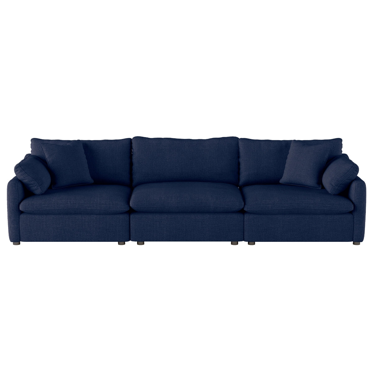 MAZ Howerton Collection 3-seat sofa with modular design, featuring soft fabric upholstery and a modern, stylish appearance.