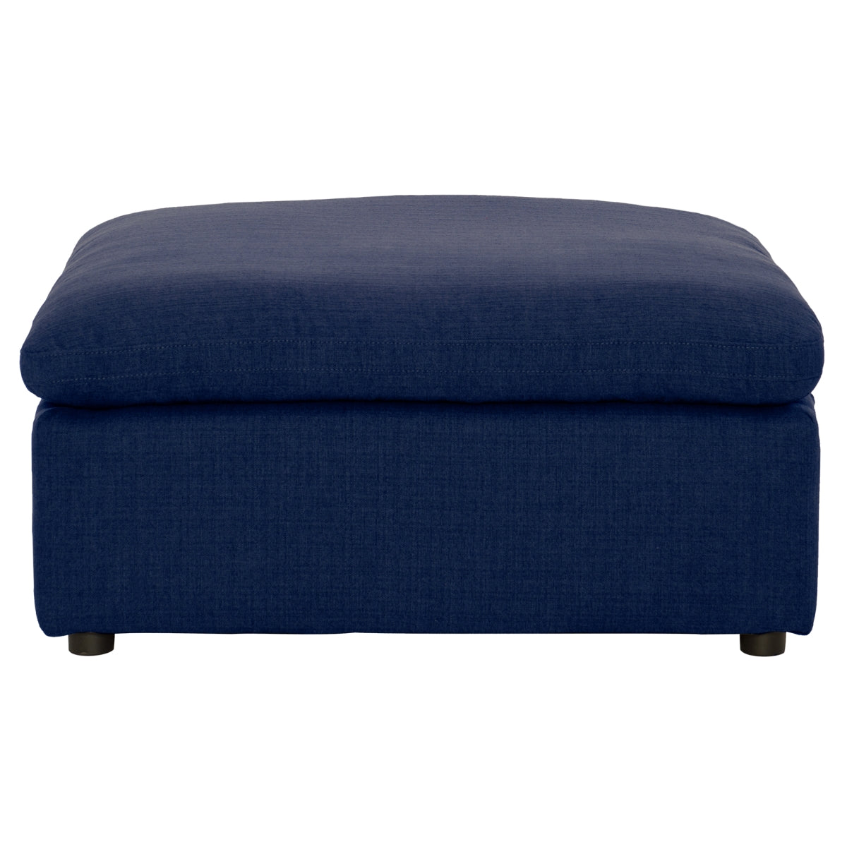 MAZ Howerton Collection 5-piece modular sectional sofa with ottoman, straight configuration, in neutral fabric on a plain background.