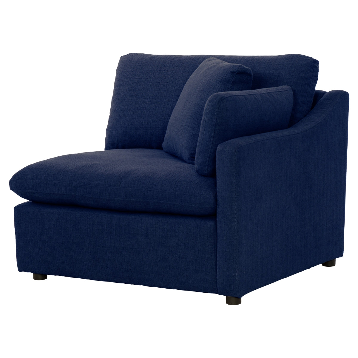MAZ Howerton Collection 3-seat sofa with right-side armrest, shown from an angle, featuring modern upholstery and clean lines.