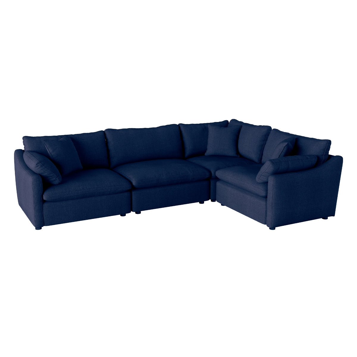 MAZ Howerton Collection 4-seat sectional sofa with plush cushions and neutral fabric, shown with L-shaped configuration.