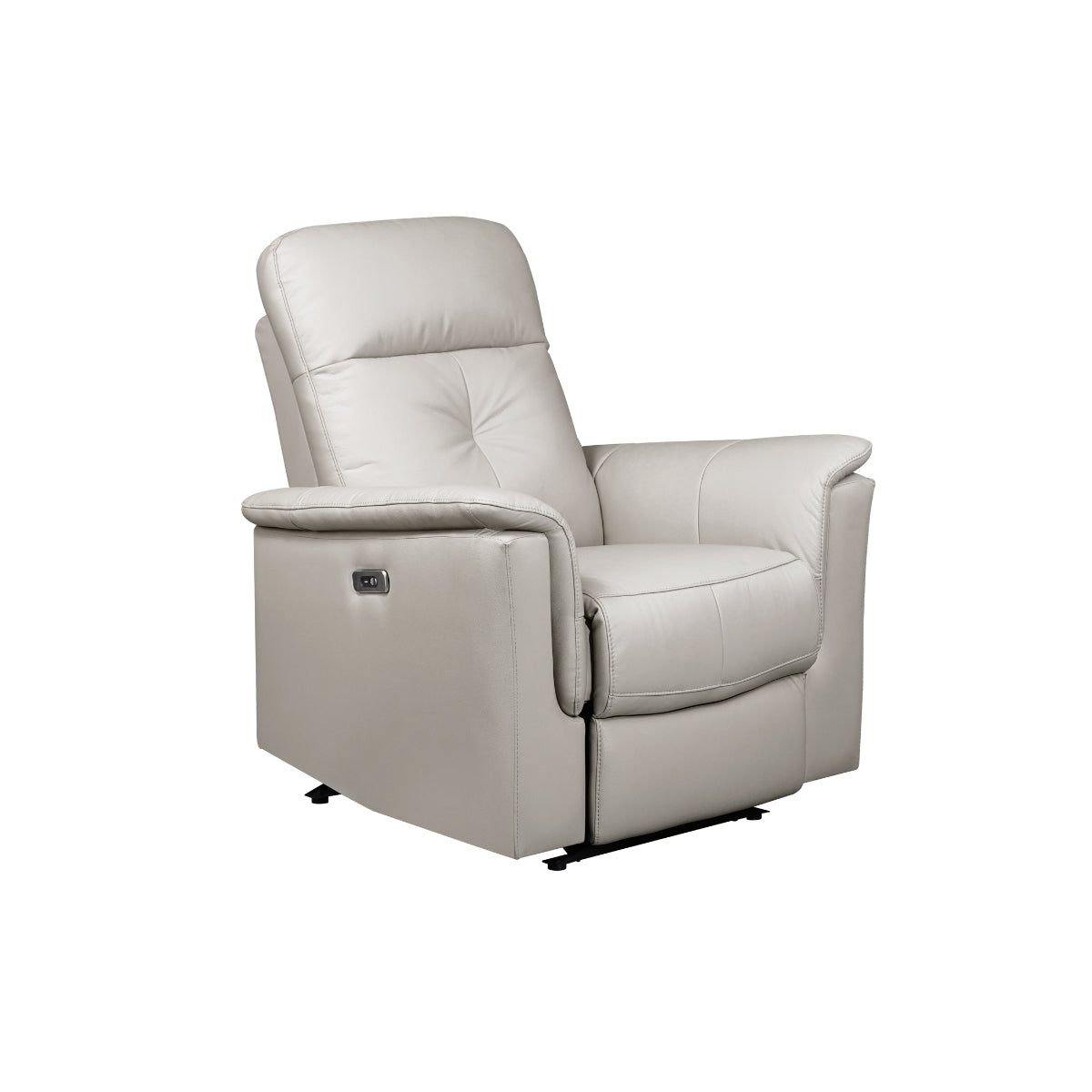 Bristow Leather Power Glider Reclining Chair Silver