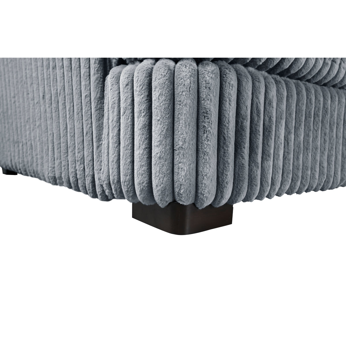 MAZ Warwick Collection 2-piece sectional sofa with left cuddler, gray fabric, modern design, and plush cushions.