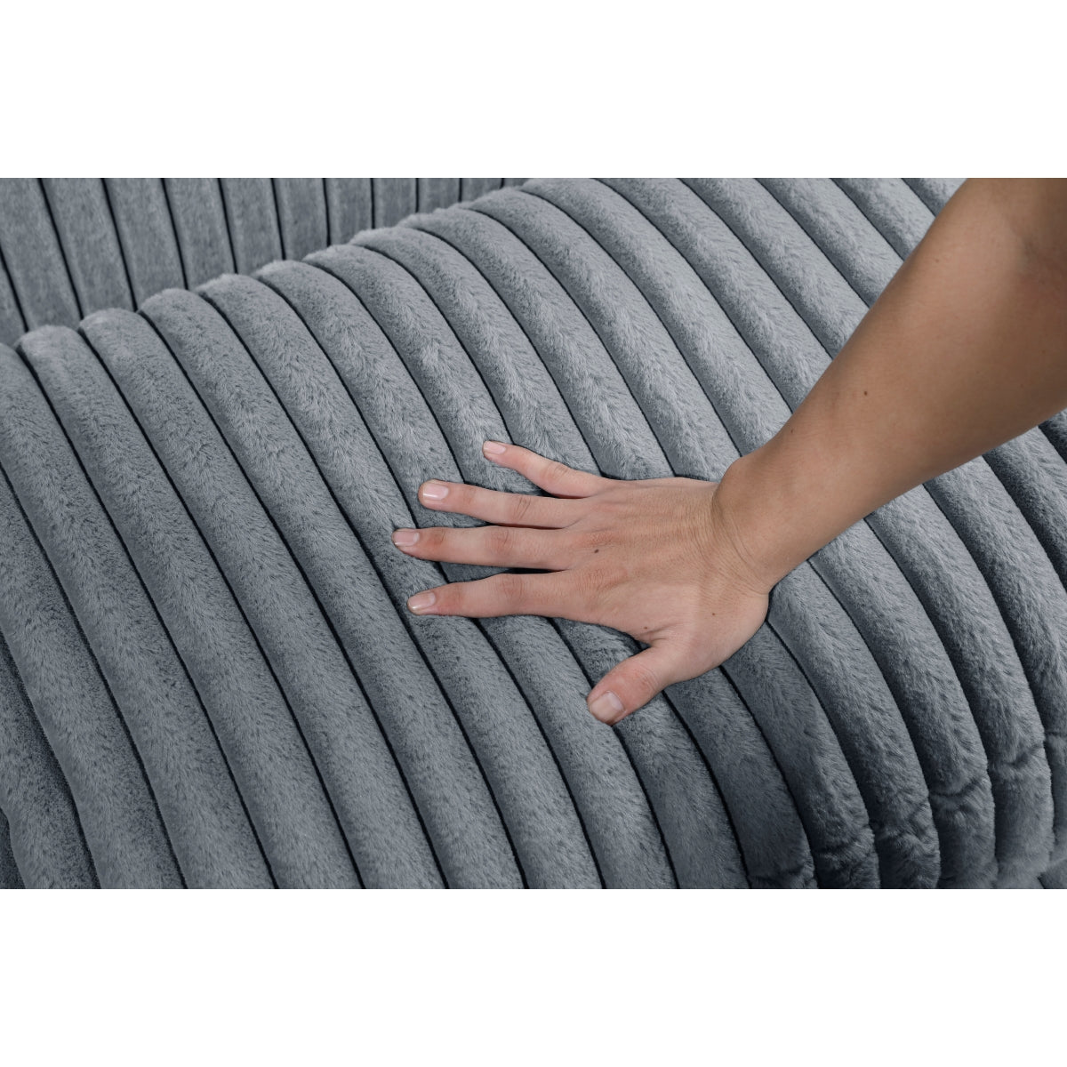 Gray MAZ Warwick Collection 2-piece sectional sofa with left cuddler, featuring plush cushions and modern design.