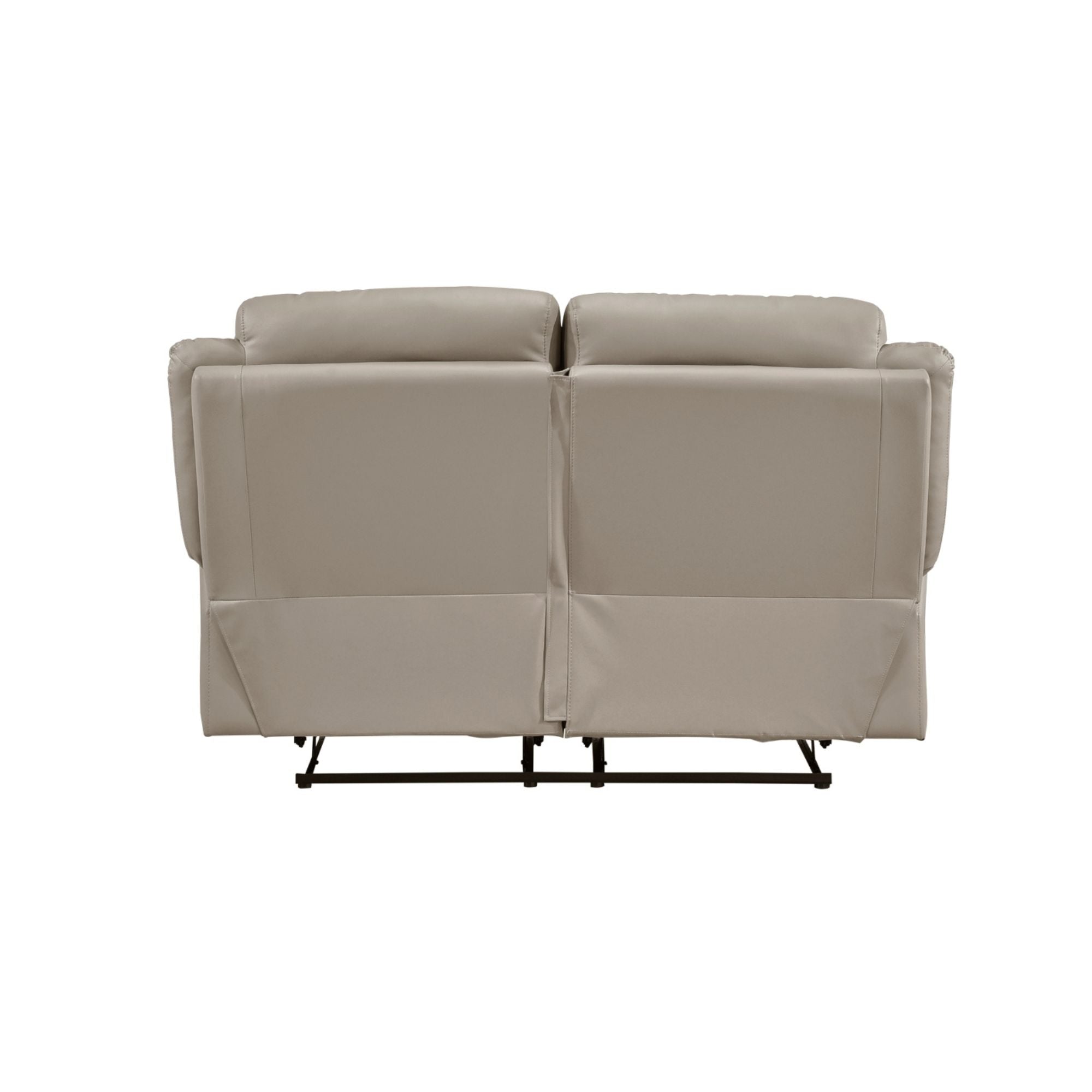 MAZ Laconia Collection 3-piece taupe leather power reclining sofa set with plush cushions and modern design, perfect for living rooms.