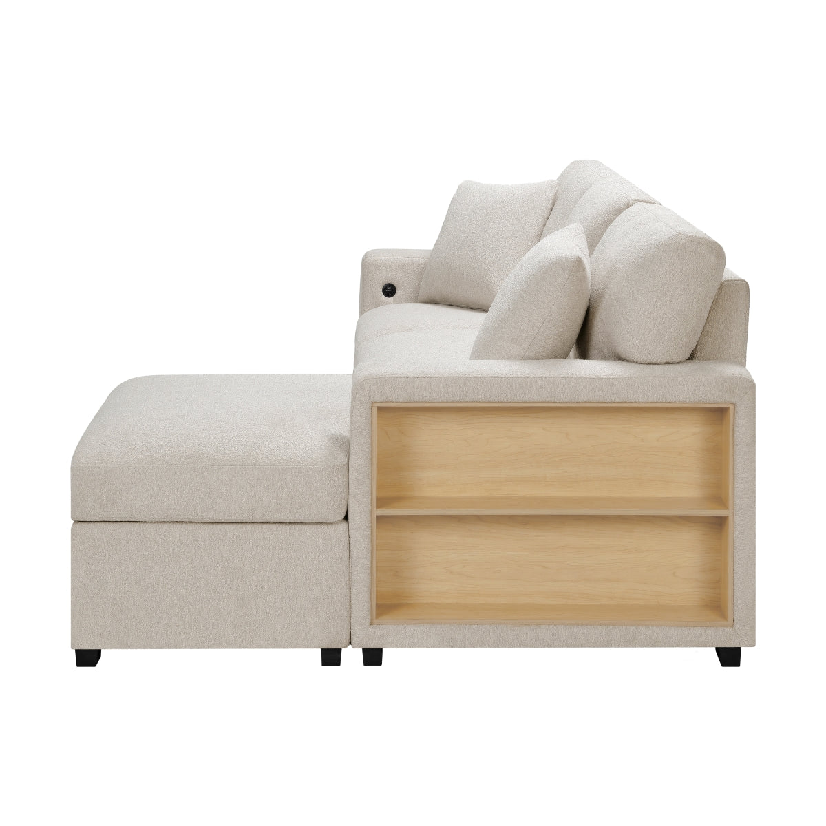 Pompano Collection Sectional Sleeper in Beige | CastleUp Experience Centre Online Furniture
