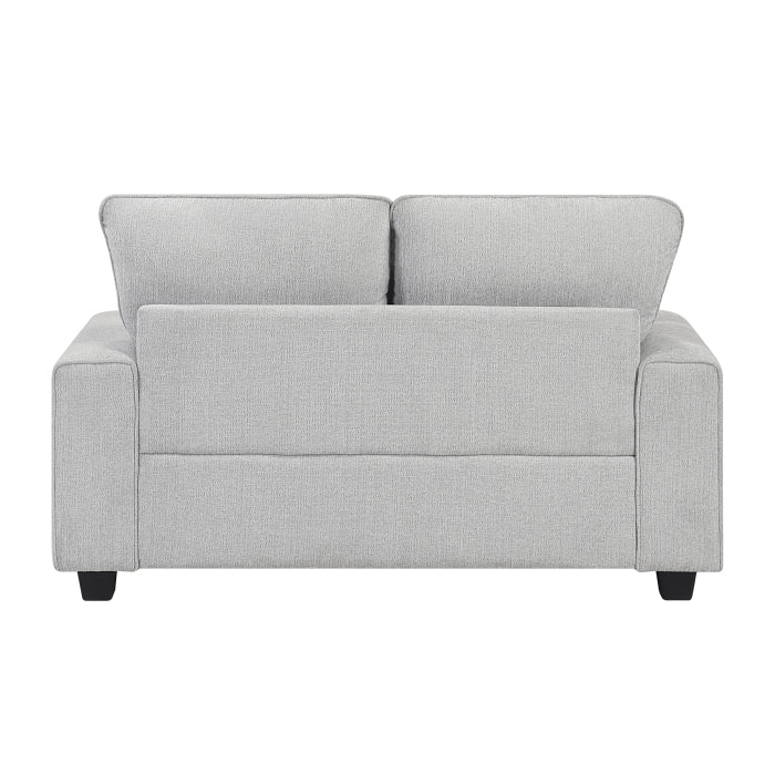 MAZ Sarah 2-Seat Loveseat with plush fabric and cushioned backrest, shown from the back view without background.