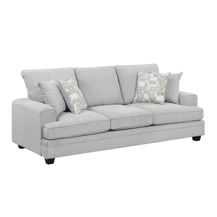 MAZ Sarah 3-seat sofa shown from the side with a neutral background, featuring plush cushions and modern design.