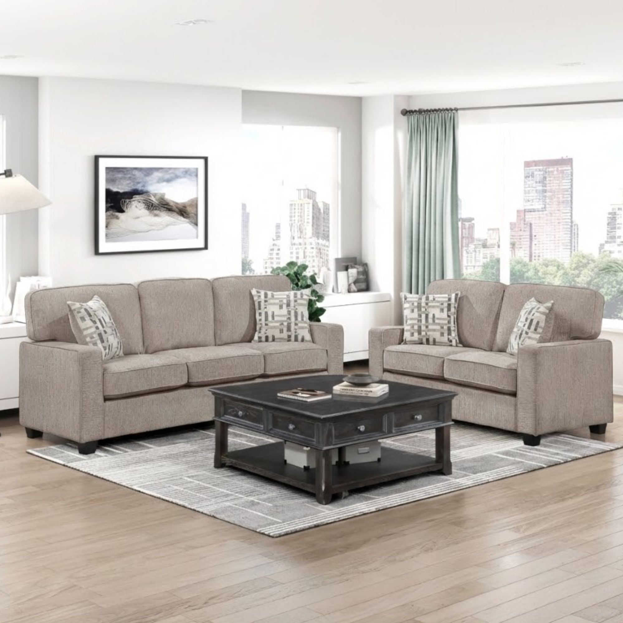 Frances Collection 3-seat Sofa Taupe | CastleUp Experience Centre Online Furniture