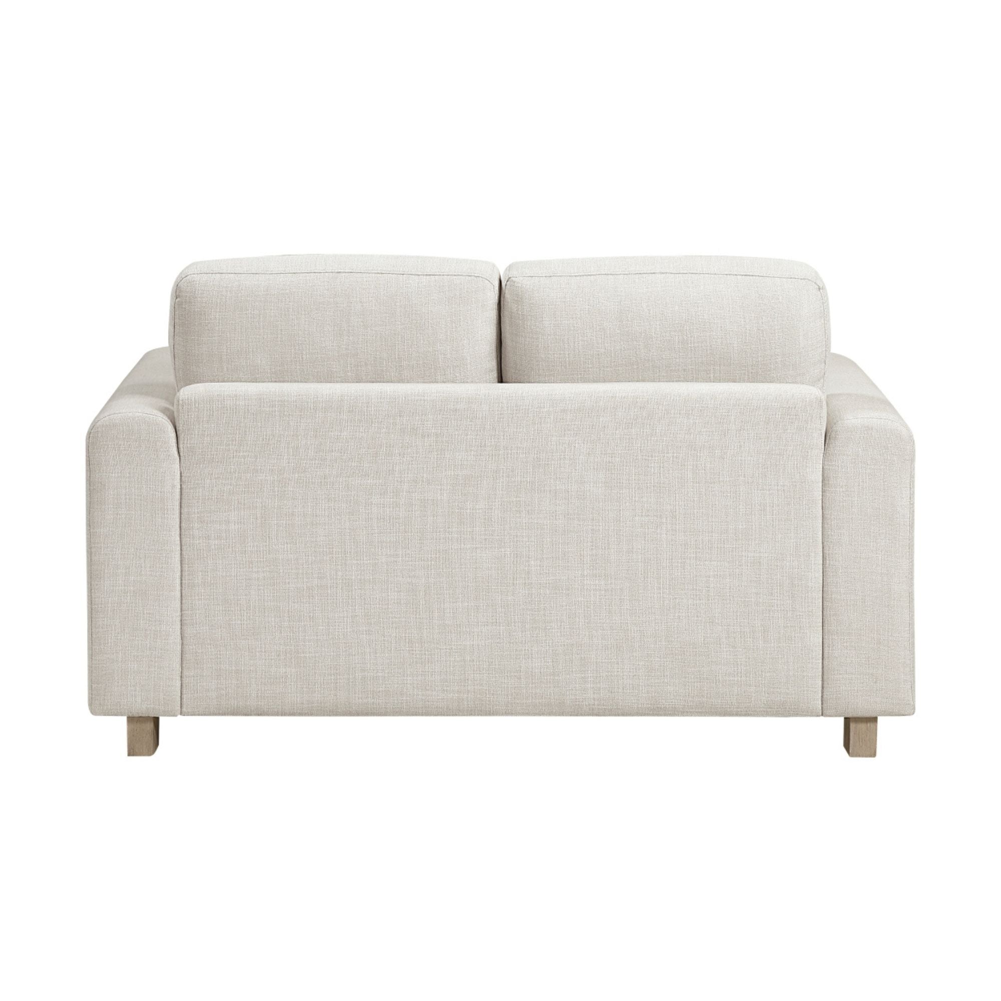 Beige MAZ Echo Collection sofa set with plush cushions and modern design, ideal for living room decor.