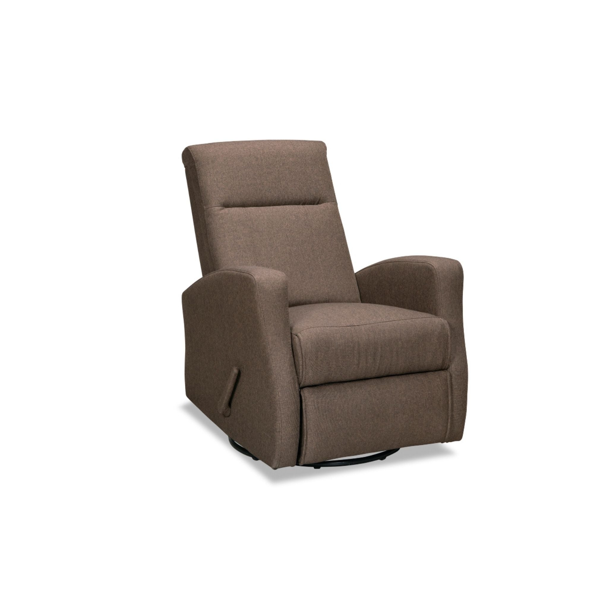 MAZ Gale reclining chair in brown leather with padded armrests and a comfortable design, perfect for living room relaxation.