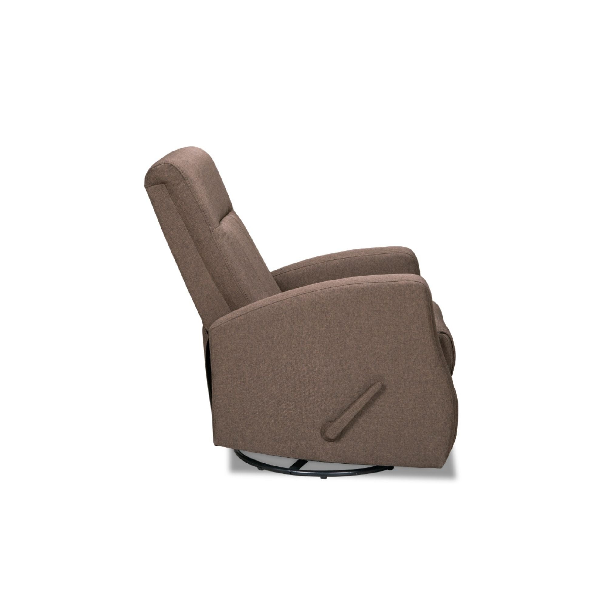 Brown MAZ Gale Reclining Chair with padded armrests and ergonomic design, perfect for relaxing and lounging at home.