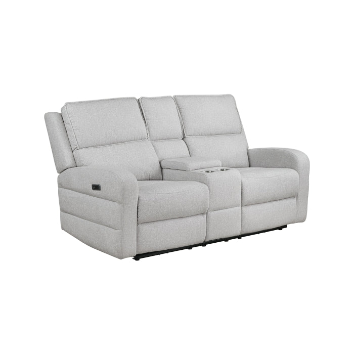 Thorne II Collection Double Recliner Loveseat in Light Grey | CastleUp Experience Centre Online Furniture