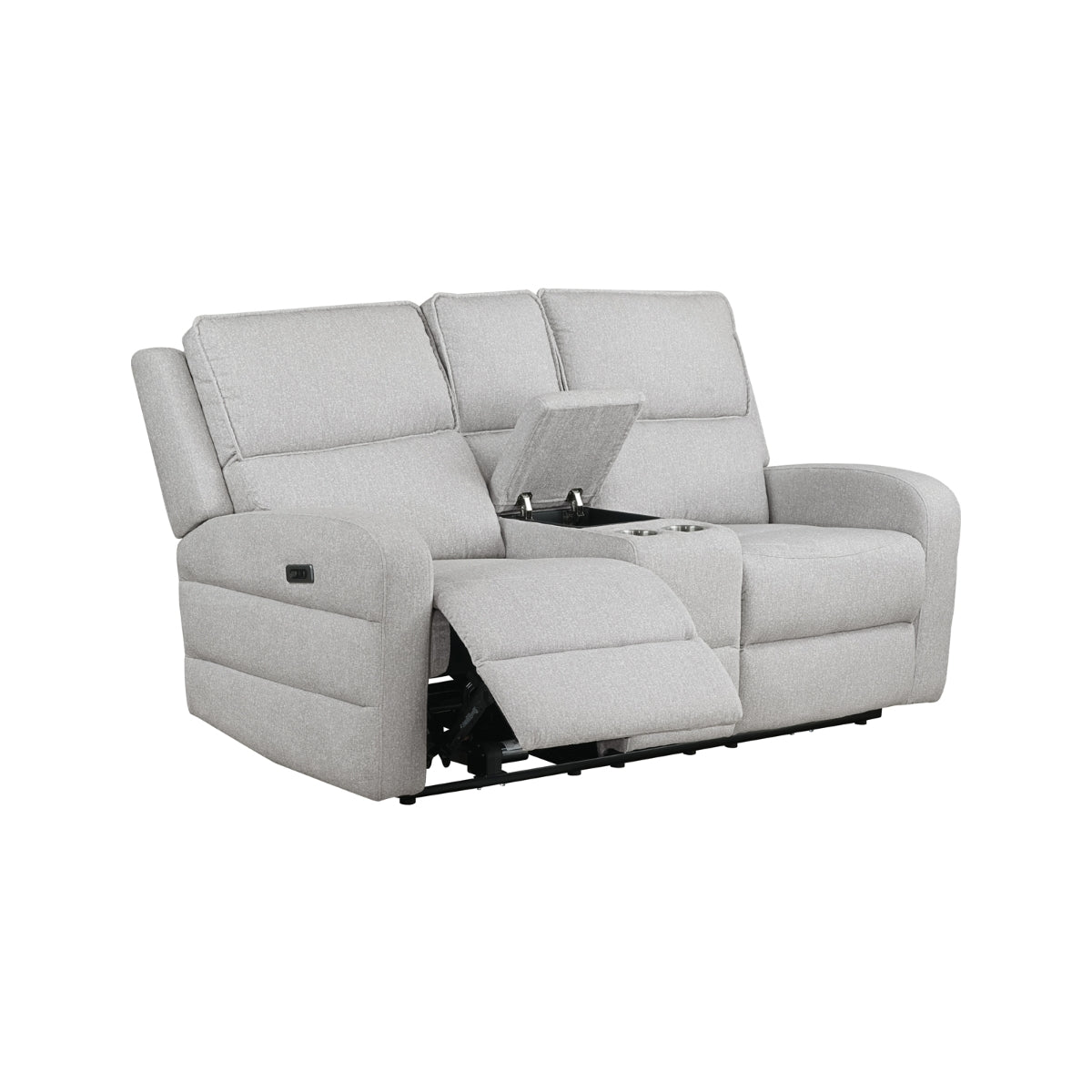 Thorne II Collection Double Recliner Loveseat in Light Grey | CastleUp Experience Centre Online Furniture