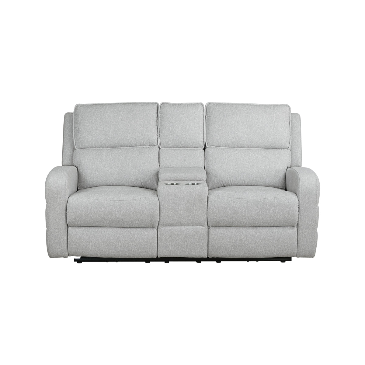 Thorne II Collection Double Recliner Loveseat in Light Grey | CastleUp Experience Centre Online Furniture
