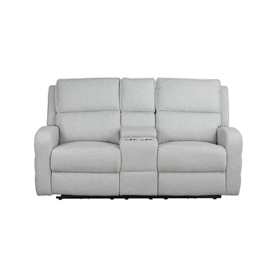 Thorne II Collection Double Recliner Loveseat in Light Grey | CastleUp Experience Centre Online Furniture