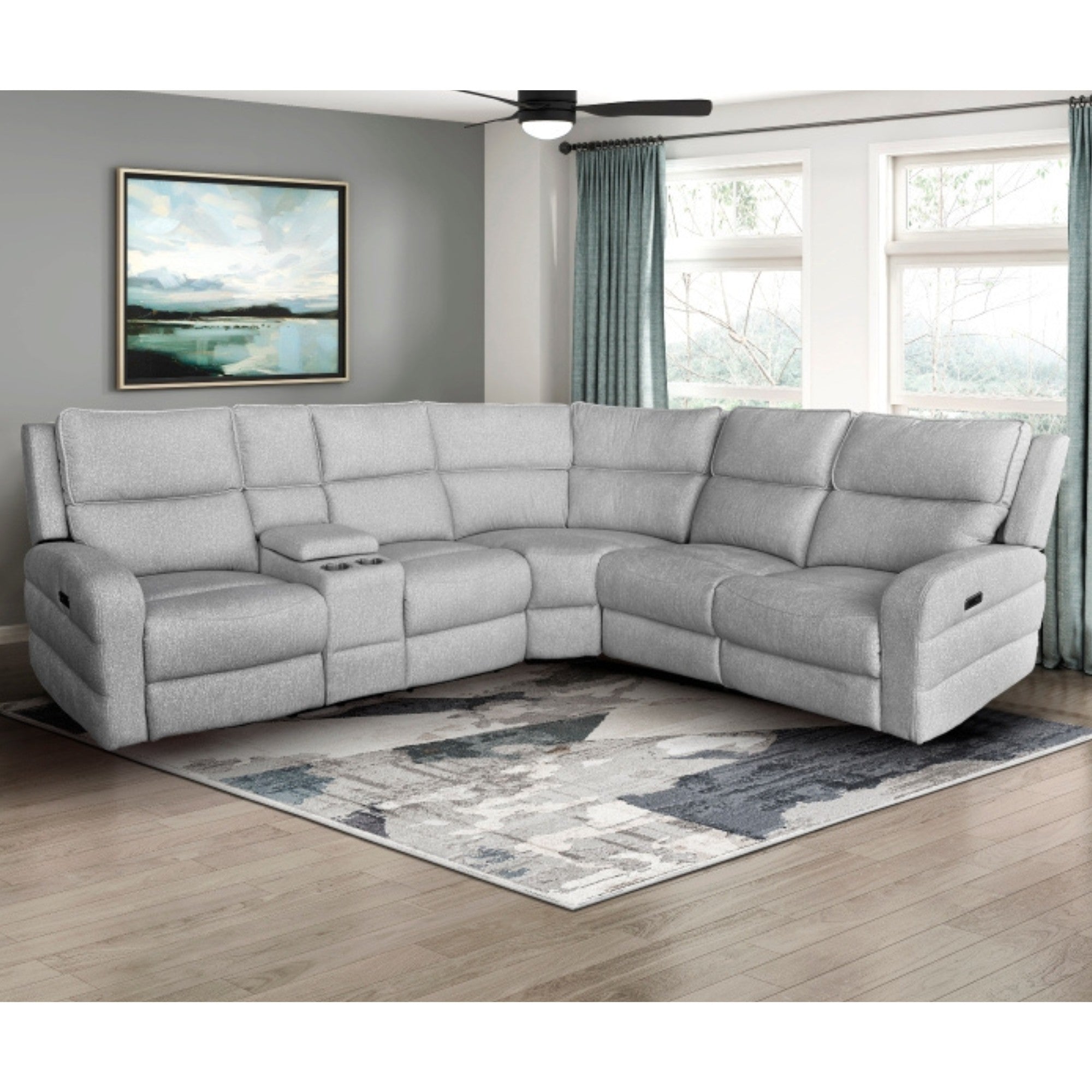 Sectionnel inclinable électrique modulaire 6 pièces Celestia