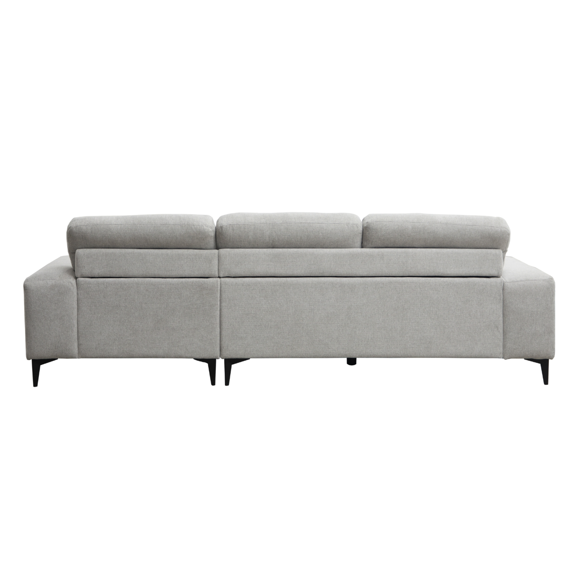MAZ Suki Collection 2-piece grey sectional sofa with plush cushions and modern design, perfect for contemporary living rooms.