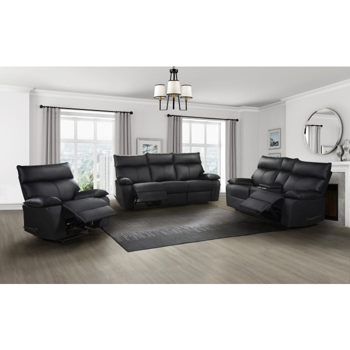 Kandra Collection Leather Reclining Chair in Black | CastleUp Experience Centre Online Furniture