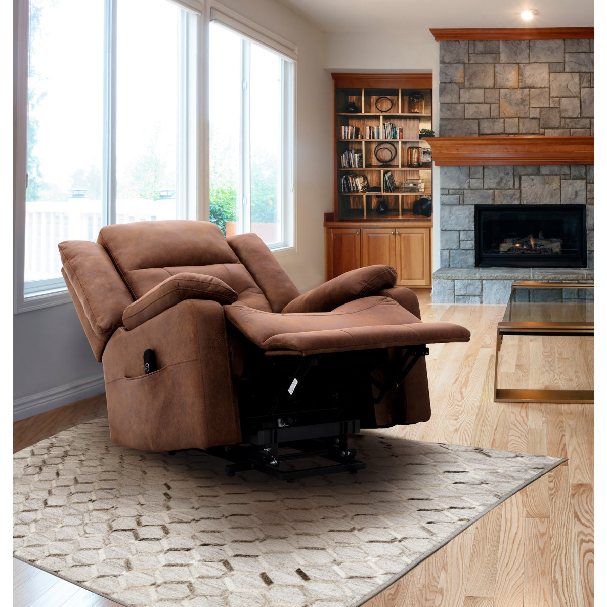 Pike Collection Power Lift Chair in Brown | CastleUp Experience Centre Online Furniture