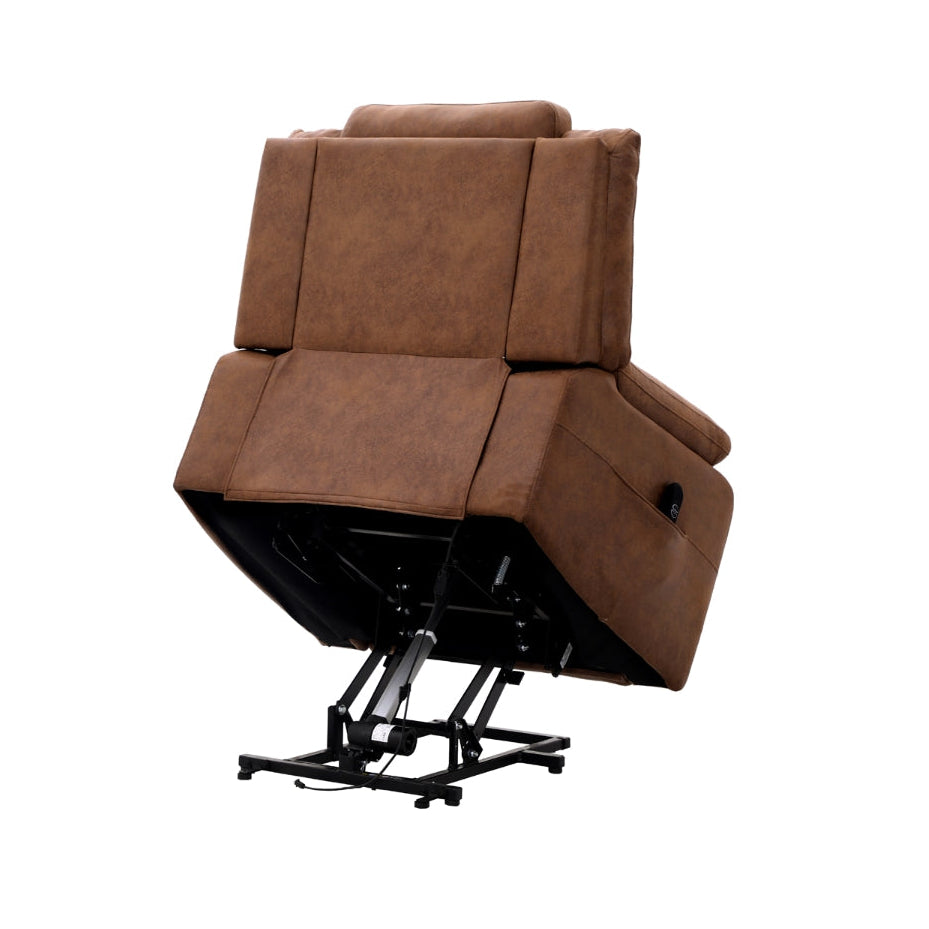Pike Collection Power Lift Chair in Brown | CastleUp Experience Centre Online Furniture