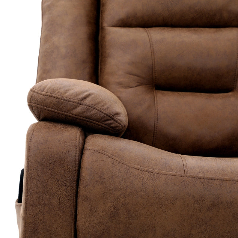 Pike Collection Power Lift Chair in Brown | CastleUp Experience Centre Online Furniture