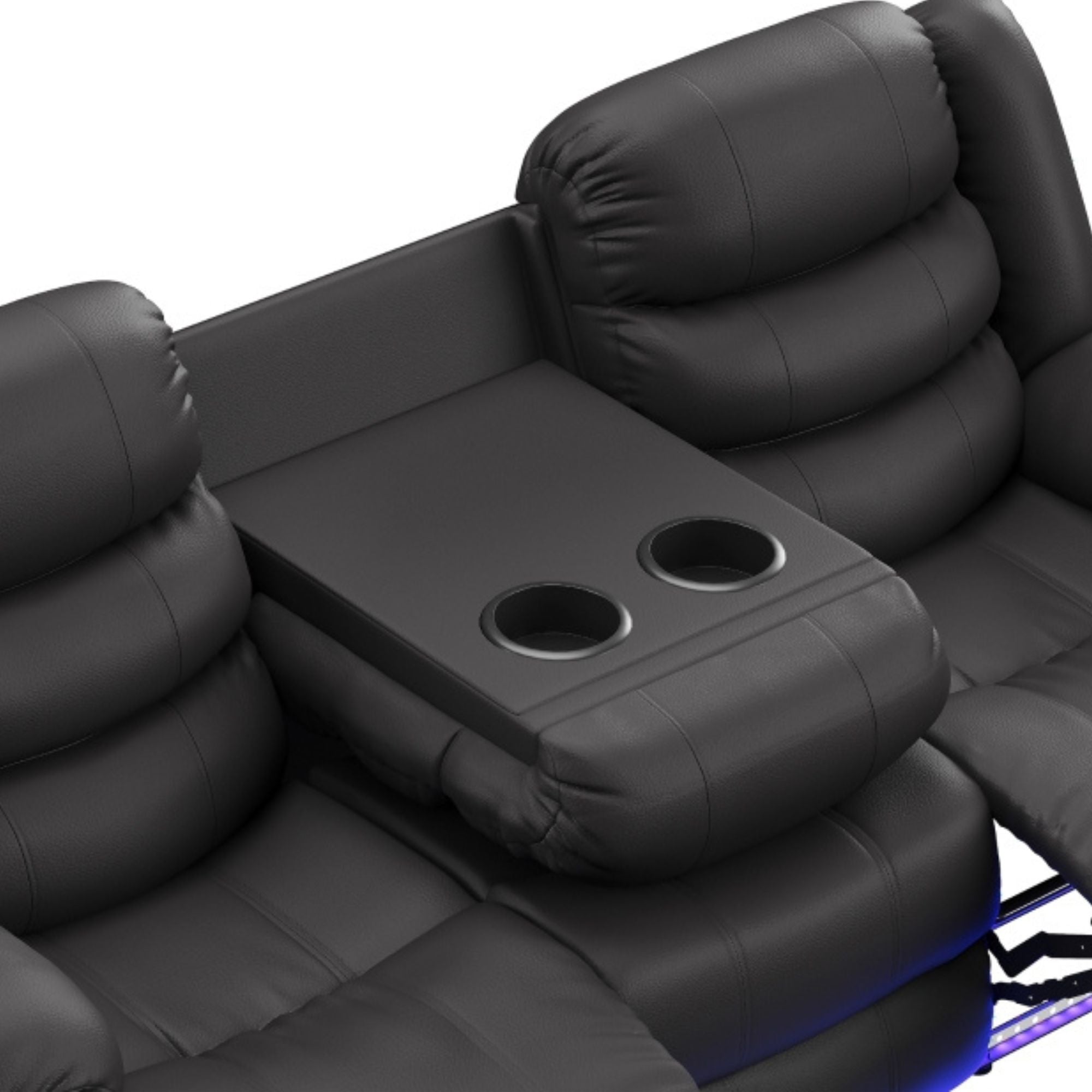 DeWolffe 2-Piece Reclining Set in Black | CastleUp Experience Centre Online Furniture