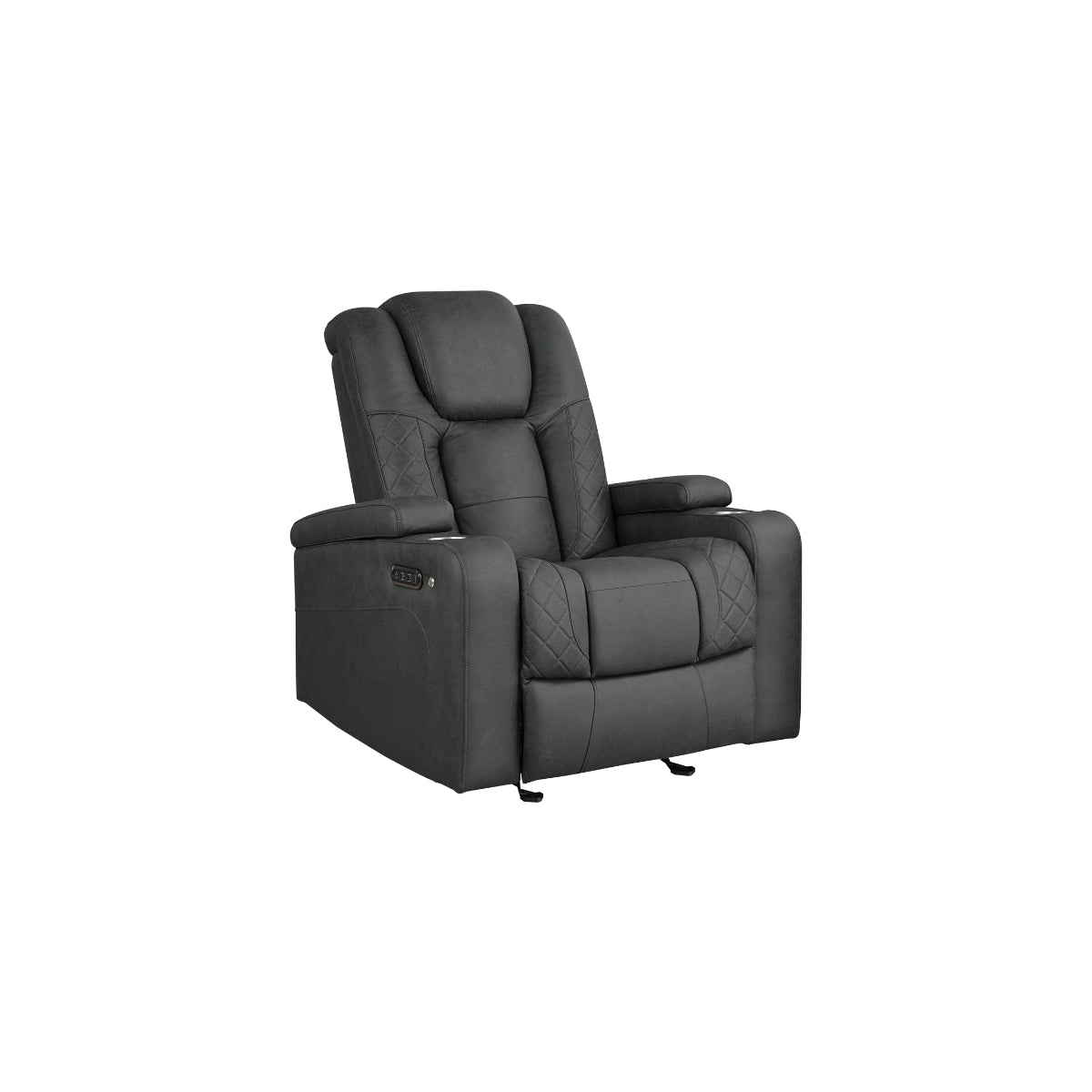 Tabor II Collection Power Glider Reclining Chair in Charcoal | CastleUp Experience Centre Online Furniture