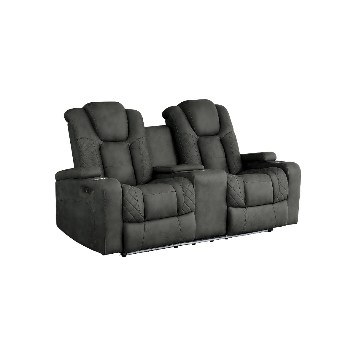 Tabor II Collection Power Reclining Loveseat in Charcoal (Copy) | CastleUp Experience Centre Online Furniture