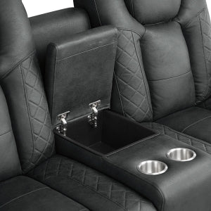 Tabor II Collection Power Reclining Loveseat in Charcoal (Copy) | CastleUp Experience Centre Online Furniture