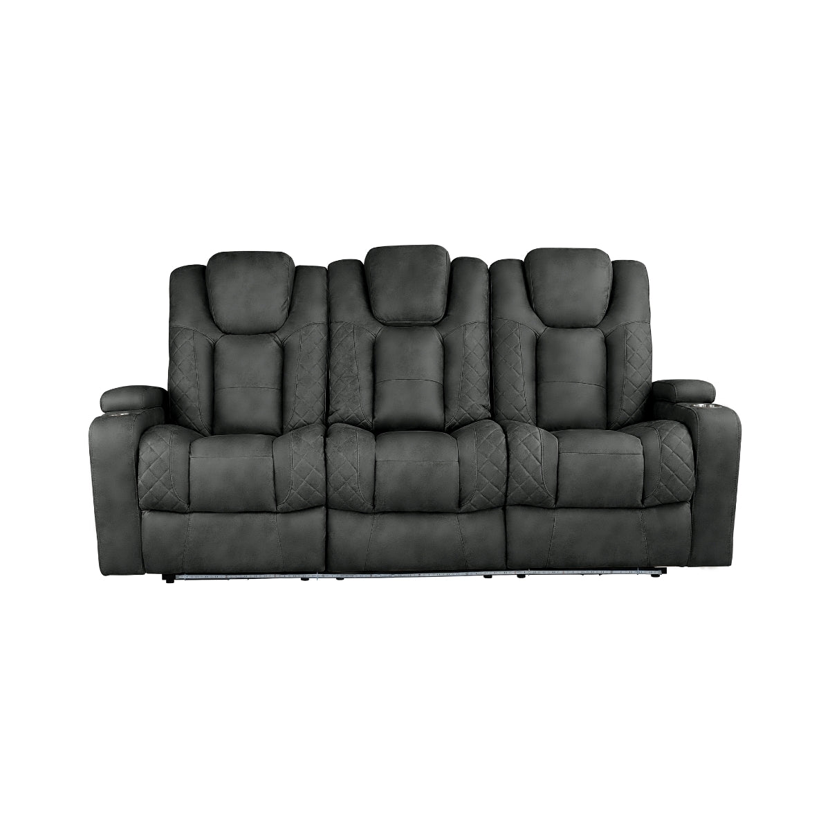 Tabor II Collection Power Reclining Sofa in Charcoal | CastleUp Experience Centre Online Furniture