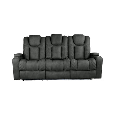 Tabor II Collection Power Reclining Sofa in Charcoal | CastleUp Experience Centre Online Furniture