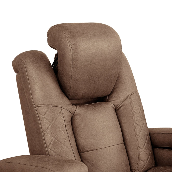 Tabor II Collection Power Glider Reclining Chair in Light Brown | CastleUp Experience Centre Online Furniture