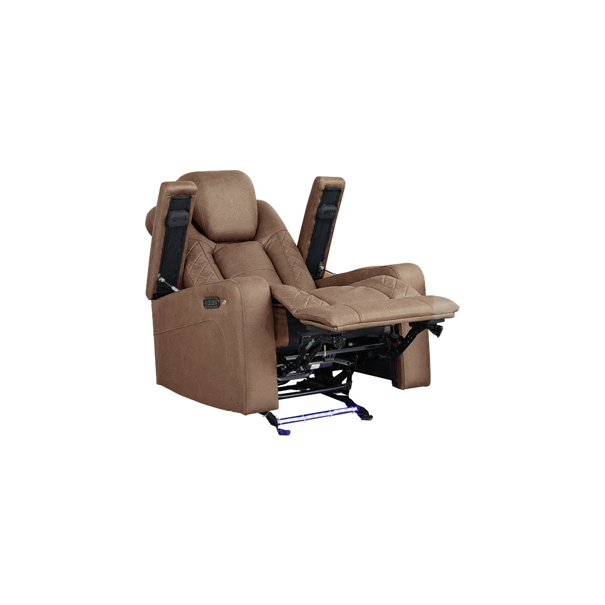 Tabor II Collection Power Glider Reclining Chair in Light Brown | CastleUp Experience Centre Online Furniture