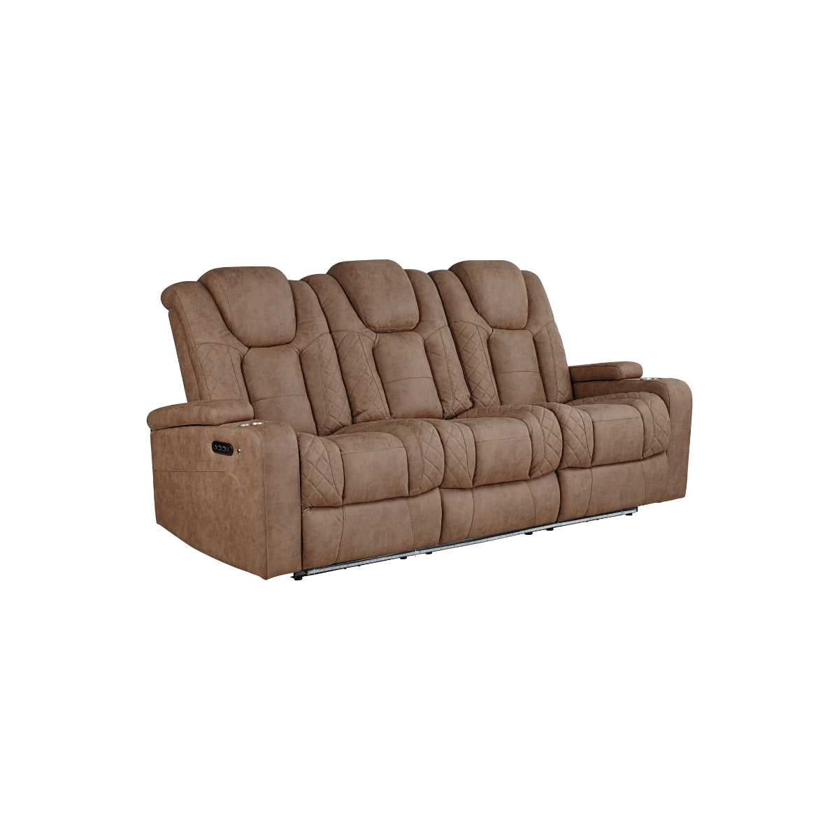 Tabor II Collection Power Reclining Sofa in Light Brown | CastleUp Experience Centre Online Furniture