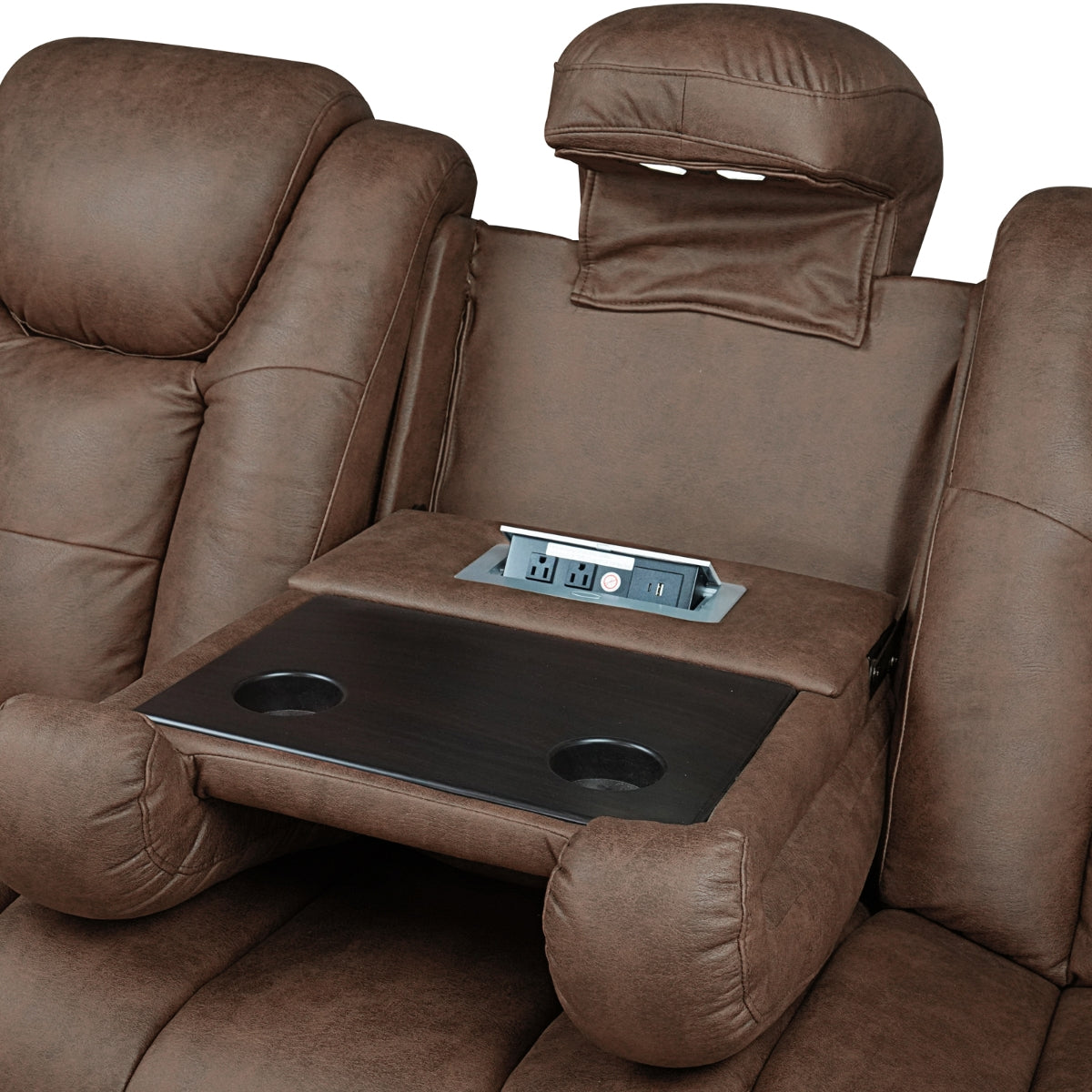 McBride II Power Reclining Sofa in Brown | CastleUp Experience Centre Online Furniture