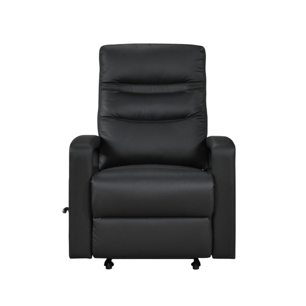 Wynn Black Leather Glider Reclining Chair