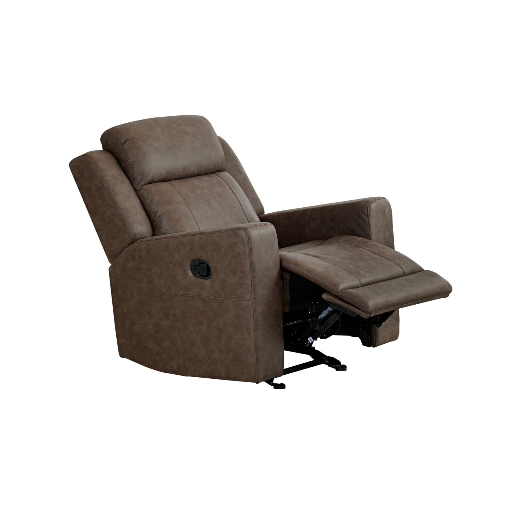 Brown MAZ Genji reclining sofa set with plush cushions and modern design, perfect for relaxing living room seating.